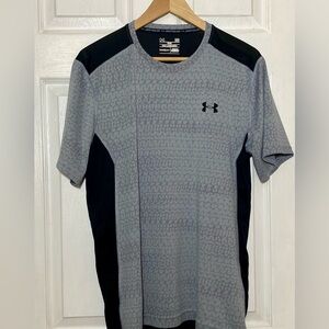 LG Men's Gray and Black Short Sleeve UA Tshirt